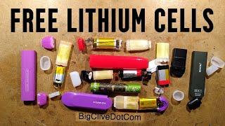 Scavenging rechargeable lithium cells from the roadside