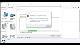 windows cannot connect to the printer the print spooler is not running