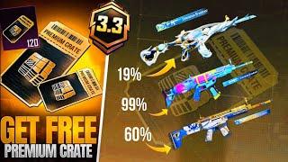 New Premium Crate Is Here | New Premium 3 Upgraded Weapons | 120 Free Premium Crates Trick | PUBGM