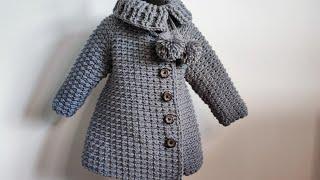 Crochet #59 How to crochet a coat for a girl " Snowdrop" / Part 1