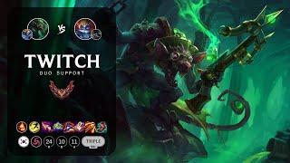 Twitch Support vs Heimerdinger - KR Grandmaster Patch 12.23