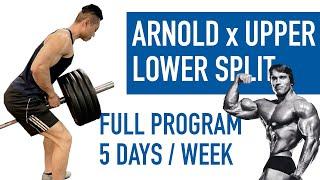 Arnold x Upper Lower Split Workout Program for Beginners (5 Days/Wk)