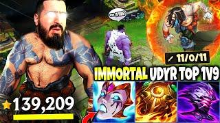 THIS IMMORTAL UDYR 4X BURN SEASON 14 BUILD WILL 1V9 CARRY EVERY GAME EASILY | LoL Udyr s14 Gameplay