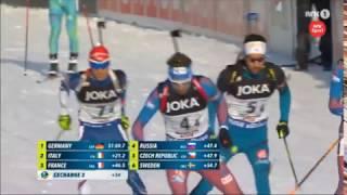 Martin Fourcade vs Alexander Loginov  Anton Shipulin incident    2017