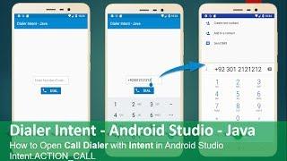 Dialer Intent - Android Studio - Java