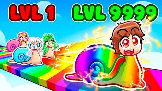 Level 1 vs Level 999 FASTEST SNAIL in Roblox...