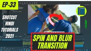 Spin and Blur Transition | Shotcut Free Video Editor Tutorials | EP-33 | Hindi