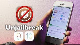 How to Unjailbreak iOS 9 / 10 NO computer, NO updating