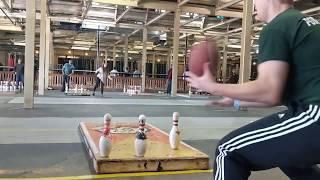 Football Bowling at the Fowling Warehouse in Hamtramck, MI