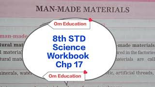 8th STD Science Workbook Chp 17 Man - Made Materials @omeducation8606