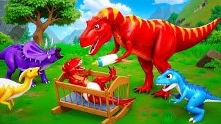 Tiny T-Rex Rescue Mission! Brave Mother T-Rex's Adventure to Save Her Baby | Heartwarming Journey!