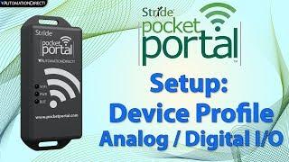 Stride Pocket Portal: Create Device Profile: Analog and Digital I/O from AutomationDirect