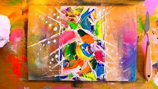 Delicate Abstract Painting | Fun With Acrylics | Easy & Simple | Step By Step | Art Demonstration