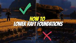 How to lower foundations on a raft in Ark Survival Evolved