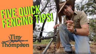 Five Quick Fencing Tips