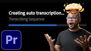 Premiere Pro Speech To Text Auto Transcription Is Blowing My Mind