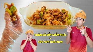 CrisDevilGamer ĂN CHÂN GÀ SỐT THÁI + XOÀI NON CÓC NON | Tối nay ăn gì?