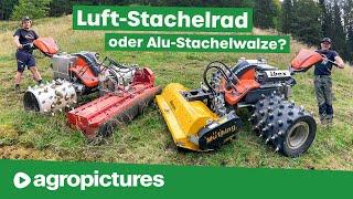 Arbeit am Steilhang: Luft Stachelrad LS Grip vs. Alu Stachelwalze | Das perfekte Rad für Motormäher