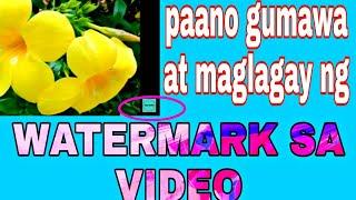 PAANO GUMAWA AT MAGLAGAY NG WATERMARK SA  YOUTUBE VIDEO