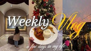 WEEKLY VLOG | dc holiday market, traveling for work, christmas party + more