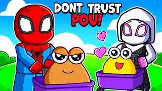 Spiderman and Gwen Have A POU FAMILY in Roblox!