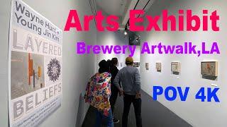 Arts Exhibition Walk Around - Brewery Artwalk POV 4K