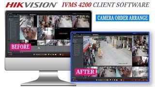 Hikvision DVR iVMS-4200 client software, arrange the camera order without changing BNC connector