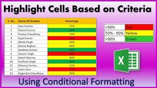 Highlight Cells Based on Criteria in Excel | Conditional Formatting in Excel