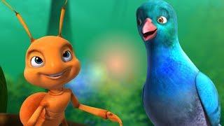 The Ant and the Dove Story Song | Telugu Rhymes for Children | Infobells