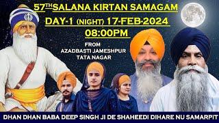 57th Mahan Kirtan Darbar LIVE !! Jamshedpur Tatanagar Day - 1 Night