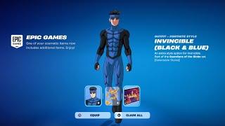 How To Get Invincible Black & Blue Style Skin For FREE! (Fortnite)