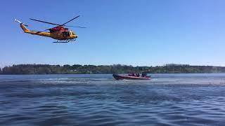 Canadian Coast Guard trains with Griffon Helicopter