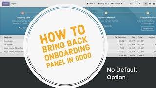 How To Make Closed Configuration Onboarding Panel Visible Again in Odoo