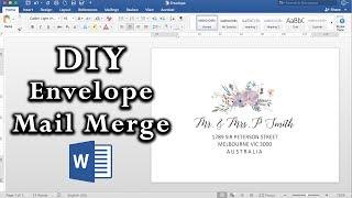 How to: Easy Envelope Mail Merge in MS Word | DIY Invitations