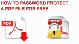 How to password protect a pdf for free | how to password protect a pdf file