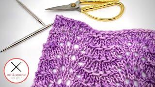 Feather and Fan Zen Knit Stitch Tutorial - Beautiful Classic Stitch Pattern