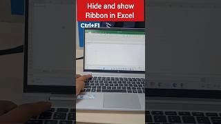 shortcut key to Hide and unhide Ribbon in Excel l #shorts #excel