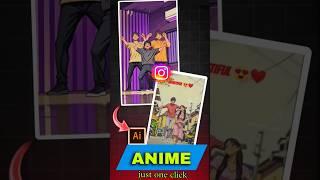 How to convert Cartoon Anime 100% New Trick || New app convert to Anime video  #shorts #aianime