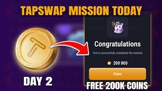 TAPSWAP MISSION DAY 2! HOW MANY TIMES THE TROPHY LIGHT UP ANSWER | CLAIM 200K TAPSWAP COINS TODAY