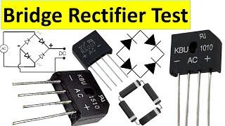 Learn how to test bridge rectifier using the multimeter