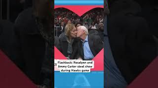 Flashback: Jimmy and Rosalynn Carter on Hawks Kiss Cam in 2019