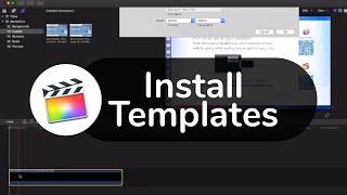 FCPX Tutorial Video: Install Templates for Final Cut Pro X