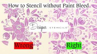 How to Stencil a Wall without Paint Bleed | Designer Stencils