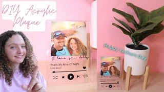 Acrylic song plaque for photo | Affordable Fathers Day Gift
