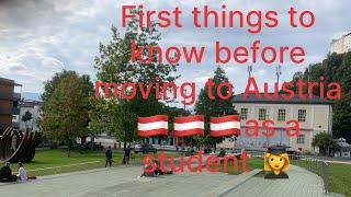 Study in Austria!  First things to know & do before moving to Austria  as a student ‍.