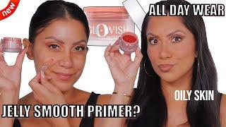 *new* HUDA BEAUTY GLOWISH BLUR JAM SMOOTHING PRIMER + ALL DAY WEAR *oily skin* | MagdalineJanet