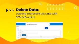 SPFx Deleting Data From List Using PnP React JS | SPFx Delete Data From SharePoint List