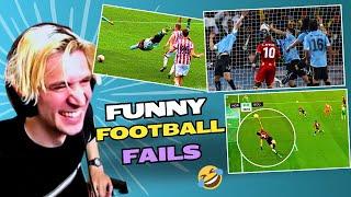 xQc Reacting to Football Fails Will Make You CRACK UP !