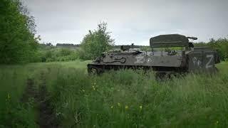 Russian Shturm-S self-propelled anti-tank missile system strikes Ukrainian positions