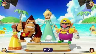 Mario Party Superstars Peach's Birthday Cake Daisy vs Rosalina , Wario & Donkey Kong